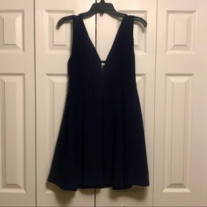 She & Sky Navy Keyhole Dress